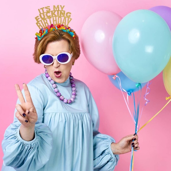It’s My Fucking Birthday Humorous Fun Gold Multi Head Crown Birthday Par… - Picture 2 of 2